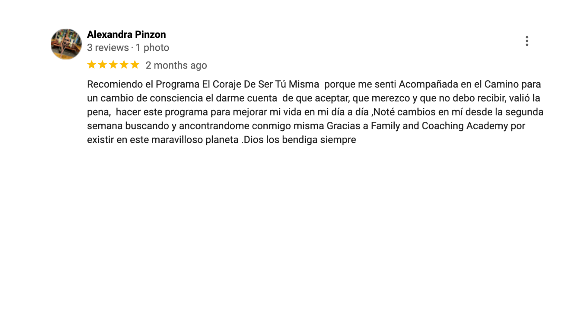 Testimonio escrito de Alexandra Pinzón