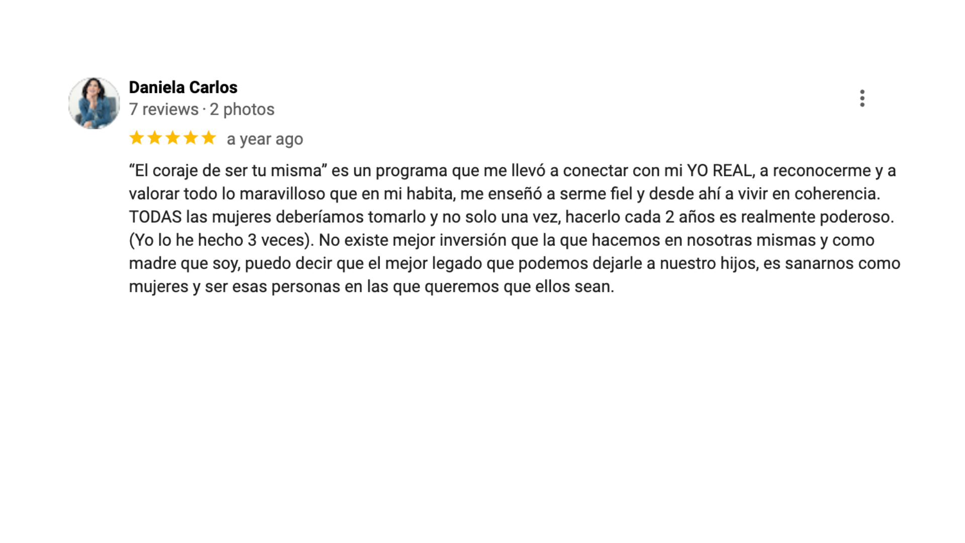 Testimonio de Daniela Carlos