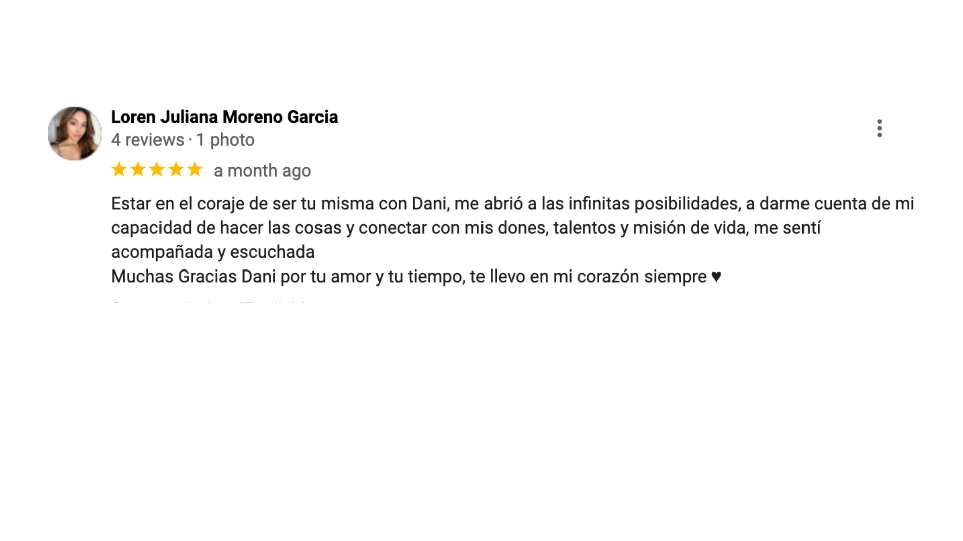 Testimonio escrito de Loren Juliana Moreno